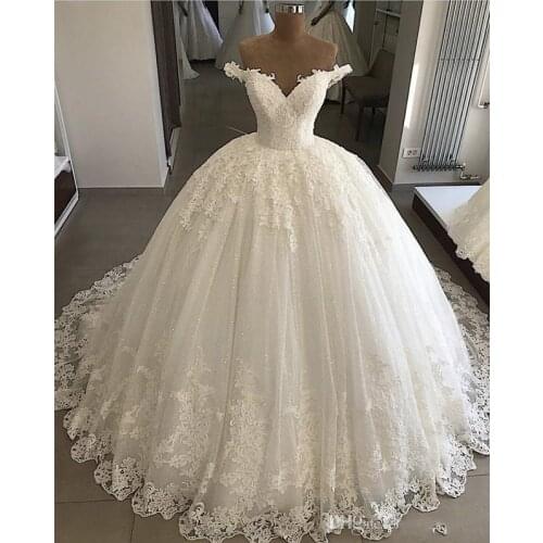 LOVEYING Wedding Dresses With A Train