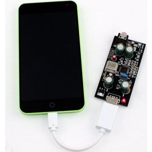 Mobile phone power amplifier boards/ amplifier board PCM2706 OTG Sound Card Decoders board Support Android 4.0+ system