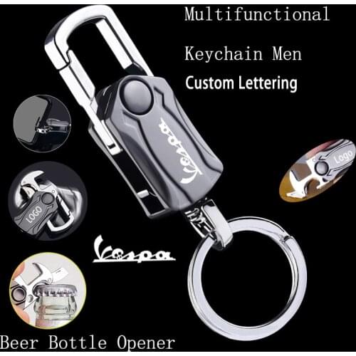 Motorcycle Metal Multifunction Keychain for Piaggio Vespa Sprint Primavera 50 150 150S 946 GTS GTV LX 60 125 250 300 Accessories