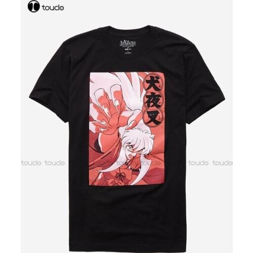 Mens Inuyasha Red Claws Classic Anime Graphic Tee T-Shirt Cotton Tee Shirt S-5Xl