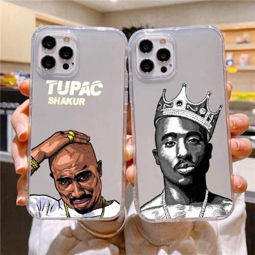 Rapper Singer 2PAC Tupac TPU soft Phone case For iphone 12pro max SE 6S 7 8 plus 12mini XS XR XSMAX 11PRO MAX 5S back cover