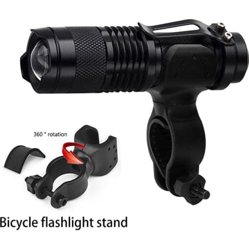 Mycyk Mini zoom flashlight LED Q5 cycling Front Light 3 Mode batteries powered hiking fishing bike flashlights for family picnic