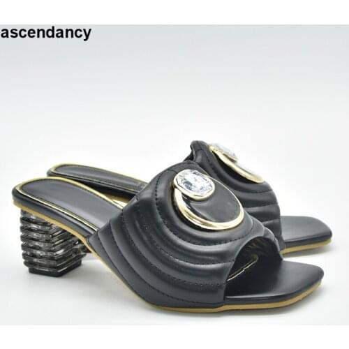 2021 Latest Design High Heels Women Wedding Shoes Nigerian Party Pumps African Sandal Shoes Wedding Shoes Luxury Shoes Women