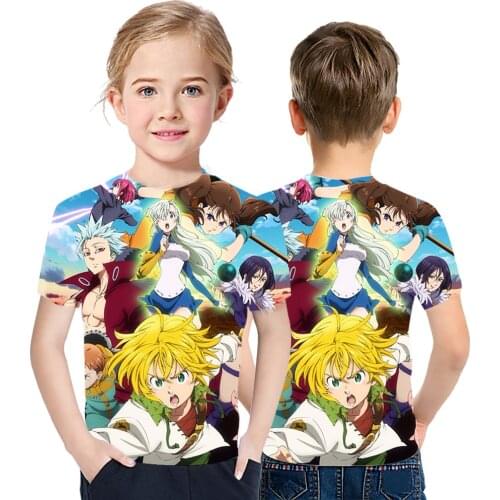New Boys And Girls Summer T-Shirt 3D Printing Leisure The Seven Dead Sins Nana Fashion Funny Short Sleeve Childrens Street Styl