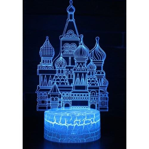 New 3d Led Light Night Creative Eiffel Tower KidsTable Lamp Hologram Illusion Bedroom Living Room7ColorsUsb Led Light LampsLED