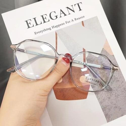 2021 Brand Design Anti Blue Light Myopia Glasses Women Men Round Eyeglasses Prescription Finished Shortsighted Eyewear -1.0~-4.0