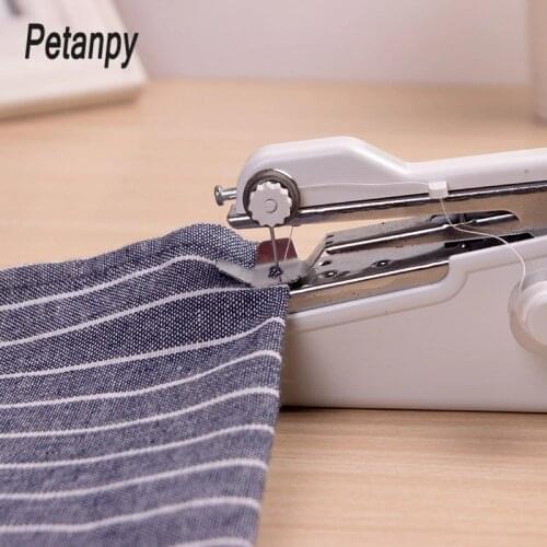 Portable Household Mini Hand Sewing Machine Quick Stitch Sew Needlework Cordless Clothes Fabrics Electronic Sewing Machine