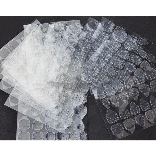 Nail Jelly Glue Transparent Invisible Glue Stickers Waterproof Nail Pieces Jelly Double-sided Adhesive Nail Stickers Accessory