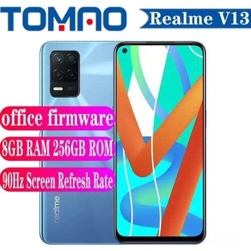 Realme V13 5G Mobilephone Android 11 8GB RAM 128GB 256GB ROM Snapdragon 700 Octa Core 6.5" 90HZ Screen 48MP Camera Google play