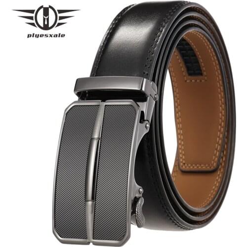 Automatic Buckle Cowhide Leather Belts For Men High Quality Mens Belts Luxury Brand Waist Belt For Jeans cinto masculino B298