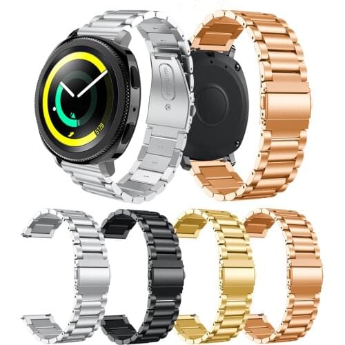 Fashion luxury sport stainless steel watch strap For Samsung Gear sport 20mm Strap Bracelet For Samsung Gear sport watch