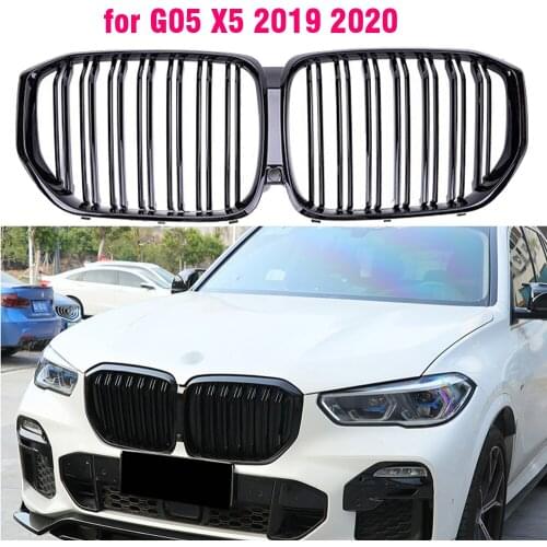 Gloss Black Front Bumper Kidney Grill Grilles for BMW X5 G05 2019 2020 xDrive30i xDrive40i xDrive30d M Sport styling