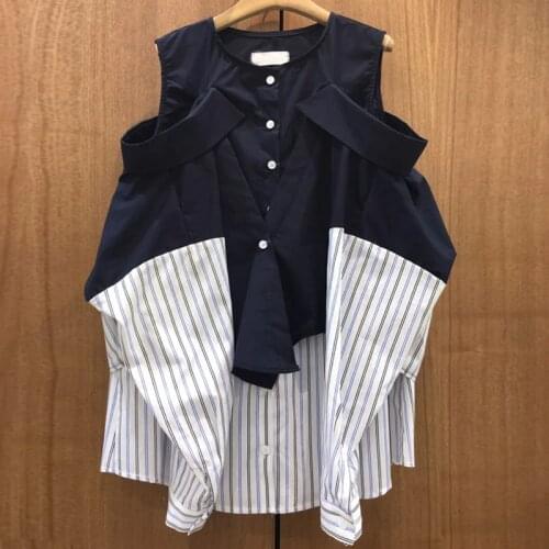 Striped Long-Sleeve Women Shirts Wild Long Sleeve Fashion Ladies Blouses and Tops Korean Style Spring New 2021 Women Clothing