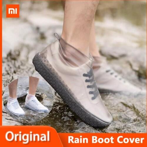 Xiaomi ZENPH Silicone Rain Boot Cover Waterproof Transparent Unisex Shoes Protectors Thicken Non-Slip for Outdoor Rainy Days