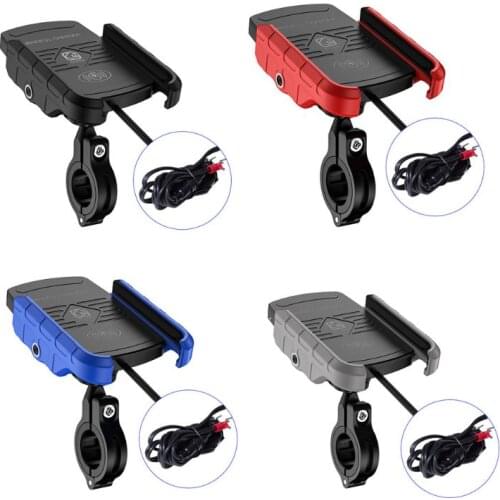 Waterproof Motorcycle Wireless 15W Qi Cell Phone Holder Fast Charging for 3.5-6.5 inch Cellphones