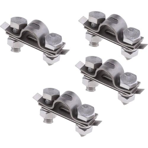 4Pcs Boat Throttle Cable Clamp and Shim Kit - Stainless Steel 304 Grade