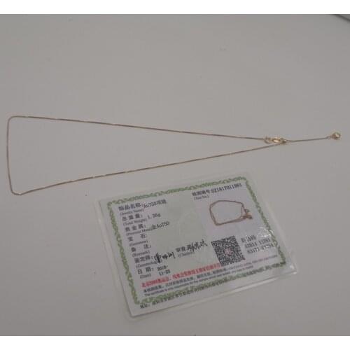 Sinya 18k Au750 gold Bond Chain necklace DIY Multifunctional Pendant for Mum women girls lover Y style adjustable chain