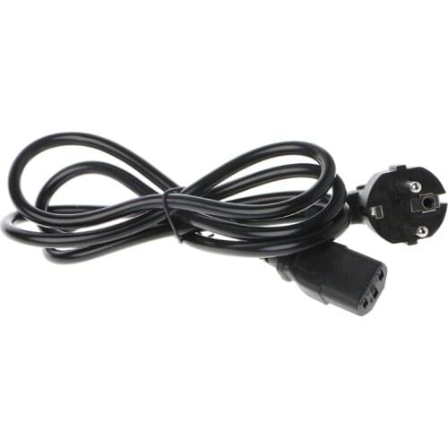 1 Pc 1.5m C13 IEC 320 European Kettle 2 Pin AC Round EU Plug Power Cable Cord