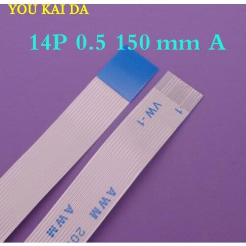 10pcs/lot 14 pin Flat Switch Ribbon connector Power Button 14pin 0.5mm 15cm 14P Ribbon Flex Cable awm 20624 80c 60v vw-1
