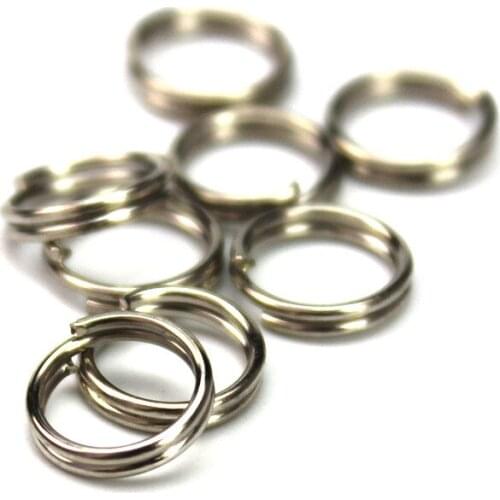 100PCS Rust-proof manganese steel double-ring lures ring fishing fittings connection ring fishing gear bait hook connection