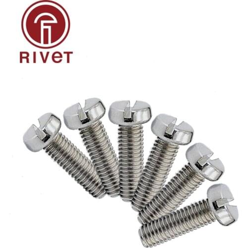 304 GB65 A2-70 DIN EN ISO 1207 M8 Stainless Steel Slotted Cap Head Column Round Cheese Head Screw Bolt Multi Size 20/50/100 Pcs