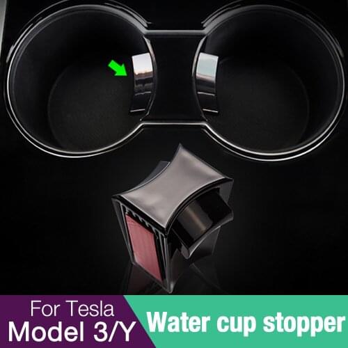 Model3 Car Water Cup Holder For Tesla Model Y 2020 Accessories Interior Center Console Storage Organizer Model 3 Three