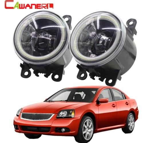 Cawanerl For Mitsubishi Galant DJ_ ED_ EF_ Saloon 2003 2004 2005 2006 2007 Car LED Fog Light Angel Eye DRL Daytime Running Light