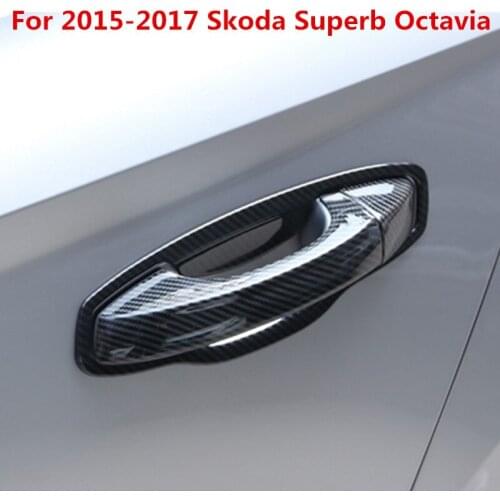 For 2015-2018 Skoda Octavia superb Free Shipping High Quality ABS Chrome Door Handles Protect Door Handle Bowl Cover