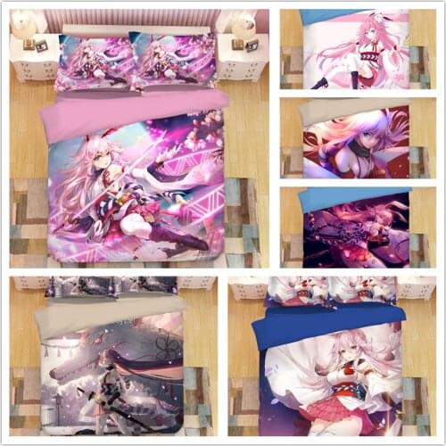 Double Bed Cartoon Quilt Cover Anime Single Pillowcase Children’s Quilt 3d Printed Bedding 2/3 Set (Sheets Not Included)