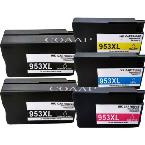 5 Ink Cartridge Compatible for HP 953 XL Black Cyan Magenta Yellow for hp7740 8210 8218 8710 8715 8718 8719 8720 8725 8728 8730