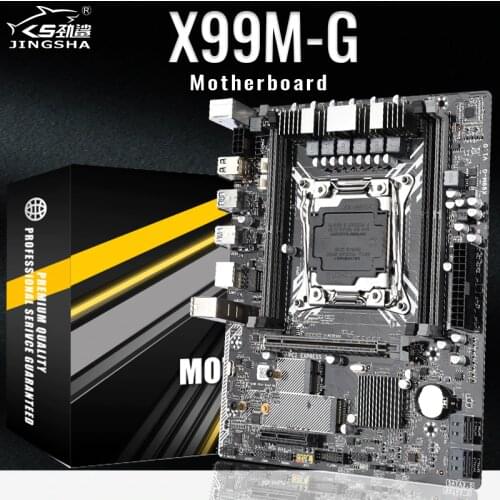 JINGSHA X99M-G Desktop Motherboard LGA 2011-3 with M.2 NVME WIFI Slot Support Dual-Channels DDR4 ECC SATA3.0 USB3.0