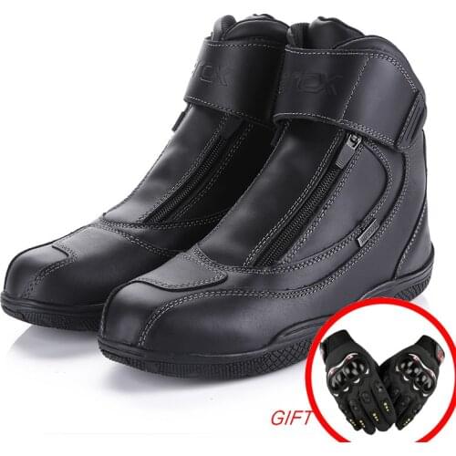 ARCX Motorcycle Cow Leather Boots Waterproof Street Riding Moto Motorbots Motorbike Racing Shoes Chopper Cruiser Riding Boats