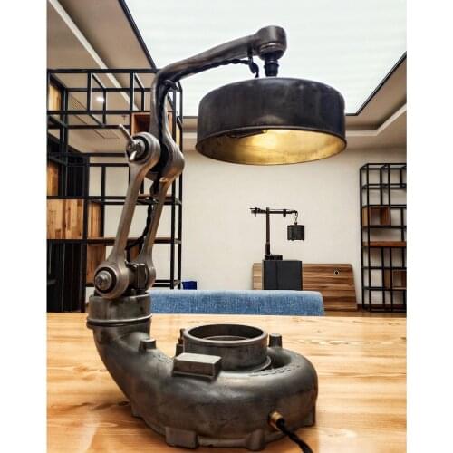 Steampunk Industrial Style Assembled Table Lamp Metal Modified Mechanical Desk Lamp Home Office Decor - Type 2