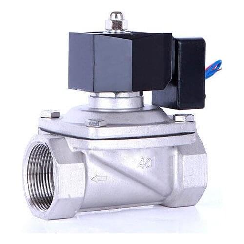 DN40 Normally Closed Solenoid Valve Water Stainless Steel Solenoid Valve IP65 Fully Enclosed Coil