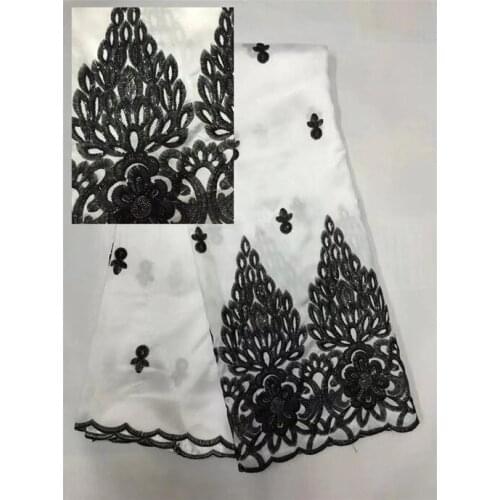New popular African fabric white swiss lace sequins embroidery lace fabric for nigerian george wedding fabric Blue Gold