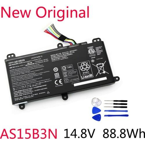 New AS15B3N Laptop Battery for Acer Predator 17 15 G9-591-713C 17 G9-792-72S6 Predator 21X GX21-71 17X GX-79 G5-79 14.8V 6000mAh