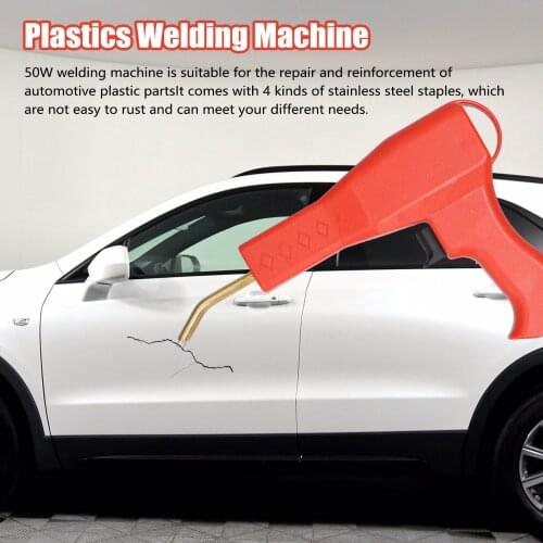 50W Plastic Welding Machine Hot Stapler Plastic Weld Car Bumper Repair Kit Staple PVC Repairing Machine with 4 Hot Wave Staples