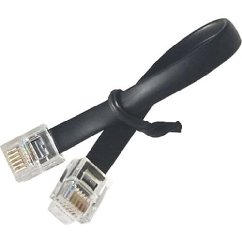 0.5M 6P6C Pure Copper Flat Cable RJ12 Double-headed 6-core Telephone Jumper Cable Wire