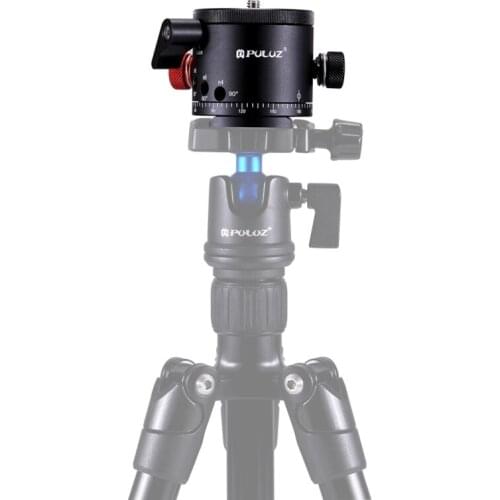 PULUZ Professional 1/4'' Screw Aluminum Alloy Panoramic Indexing Rotator Ball Head for DSLR Camera Tripod Head Adapter