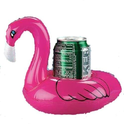 Pink Flamingo Drink can Holder Inflatable Pool beach blow up Toy Party favor