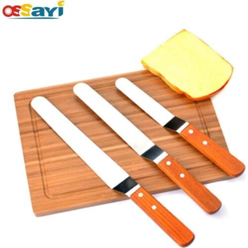 Stainless Steel Cake Baking Pastry Spatula Cream Butter Smooth Tools