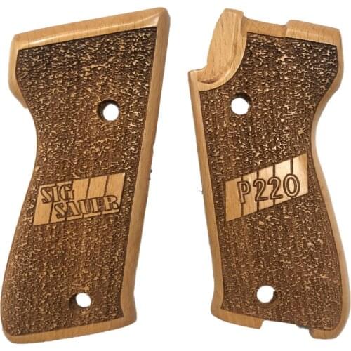 Sig Sauer P220 Compatible Special Series Laser Cutting Sig Sauer P220 Writing Wooden Grip Mod1