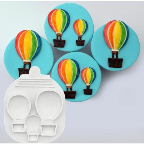 Hot Air Balloons Silicone Mold Fondant Cake Decorating Mold Sugarcrafts Chocolate Baking Tool Kitchenware For Cake Gumpaste Form