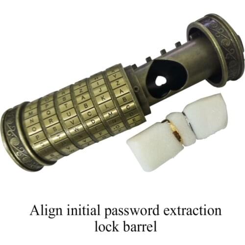 Wedding Gifts Valentines Day Gift Da Vinci Code Lock Toy Metal Cryptex Locks Retro Letter Password Cylinder Escape Chamber Prop