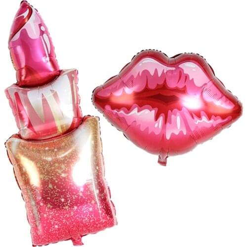 Bridal Shower Balloons Lipstick Kiss Me Lips Foil Balloon Valentines Day gift