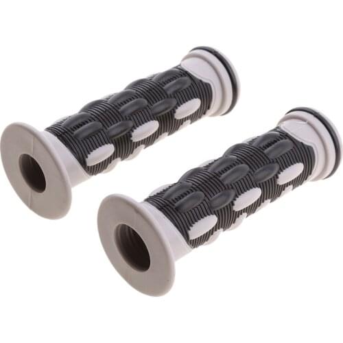 Universal 1 Pair Black 22 Mm Motorcycle Handlebar Rubber Plastic For