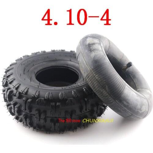 High performance 4.10/3.50-4 410/350-4 ATV Quad Go Kart 47cc 49cc Chunky 4.10-4 Tire inner tube Fit All Models 3.50-4 4" tire