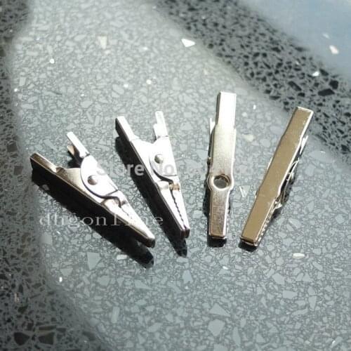 50 PCS 1 3/4" x 0.25" Alligator Clamp clip for wires photo holder ID card Memo 43mm x 6.6mm Nickle