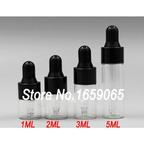 1.2.3.5ml clean glass Essential Oil dropper bottle Mini Glass Save Dropper Dispensing Container Liquid Pipette Eye Drop