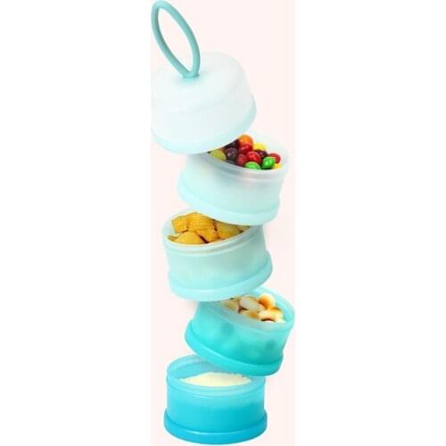 4 Layers Detachable Baby Food Storage Box 480ml Essential Powder Milk Cereal Milk Portable Baby Boxes Kids Container L5A3